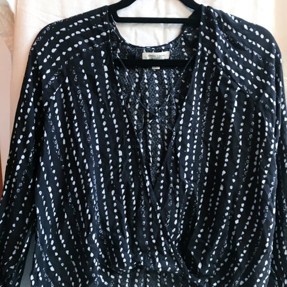 Urban Outfitter Silence + Noise Cross Front Blouse - Picture 3 of 5